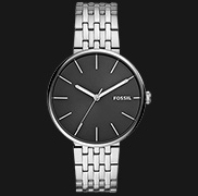 Fossil BQ2439 Hutton Mens Black Dial 