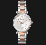 Fossil ES4342 Carlie Ladies White Dial 