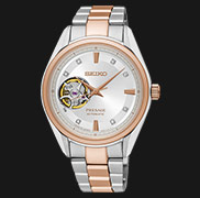 Seiko Presage SSA810J1 Automatic Open Heart Silver Dial Dual Tone Stainless  Steel Strap | Jamtangan.com