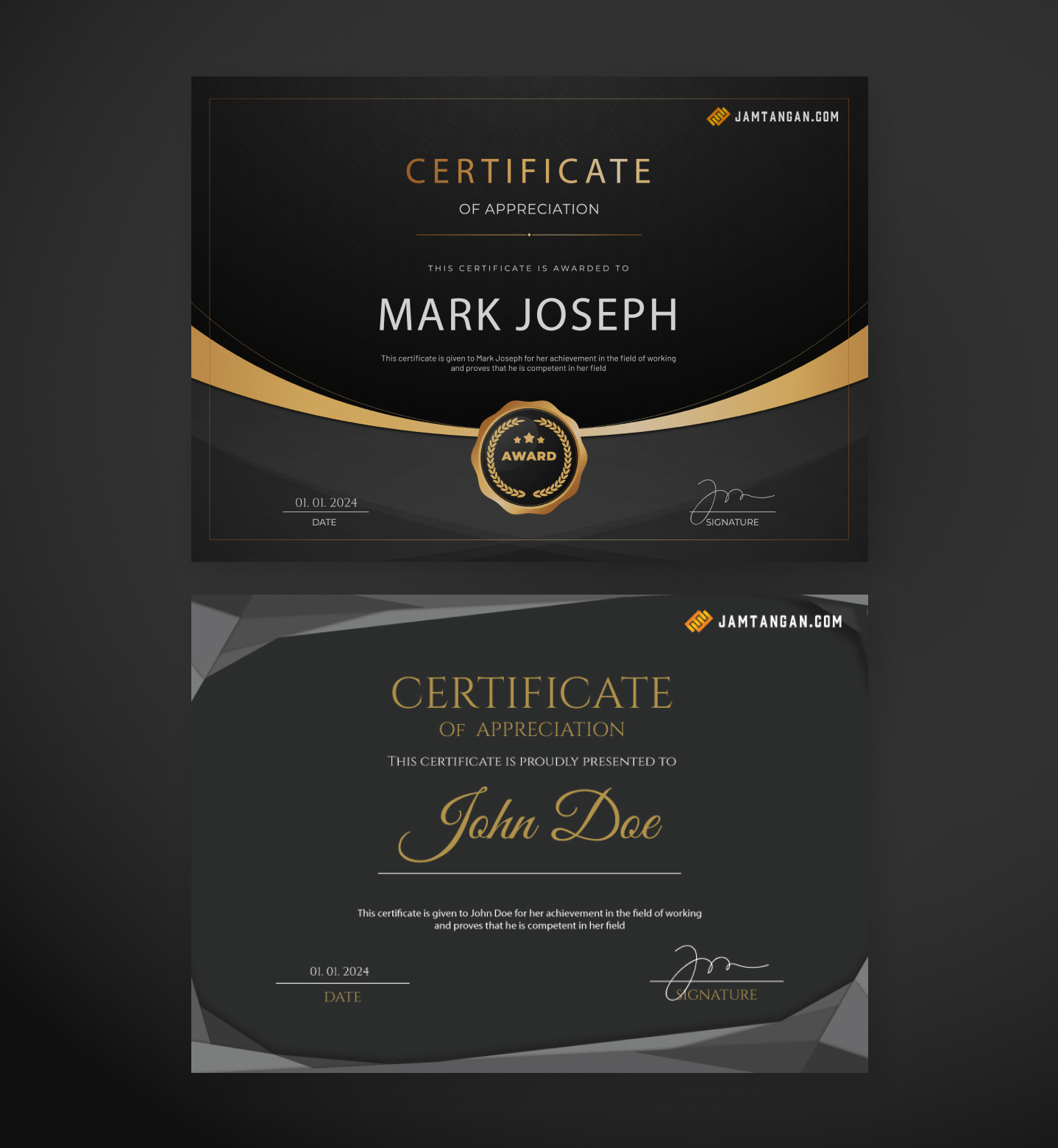 Customized Certificate